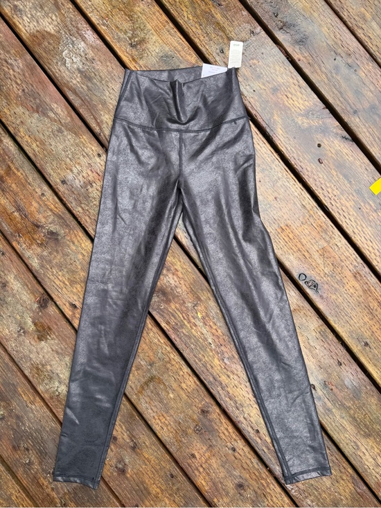 aerie Pants - aerie Black Shiny High-Rise Leggings - Subtle Metallic Sheen